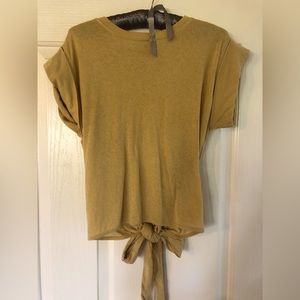 Free people mustard yellow tie top
